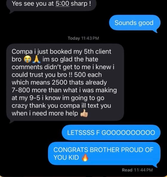 Student booked 5 clients